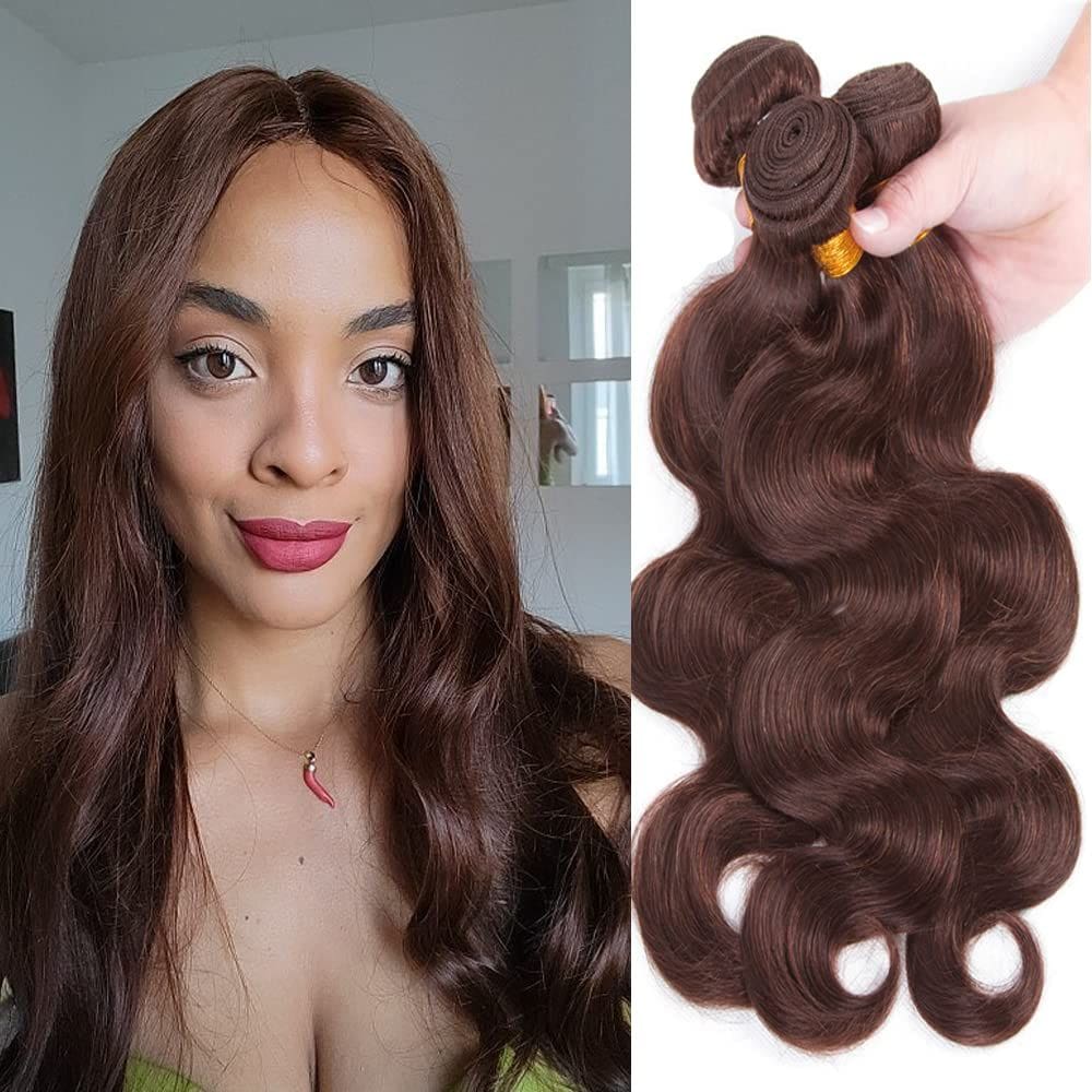 Pacotes de cabelo MAMART Chocolate Dark Brown Body Wave 20 22 24"