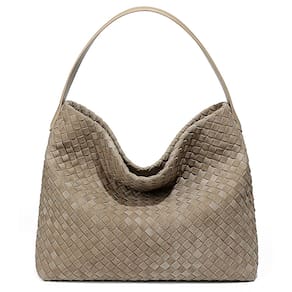Bolsa de ombro Molodo Woven Suede para mulheres, elegantes viagens de trabalho