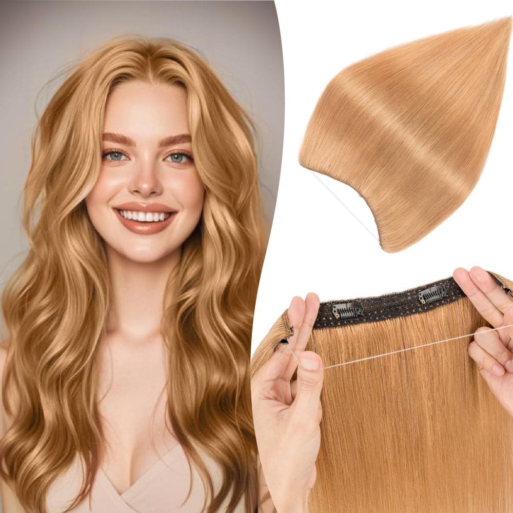 Extensões de cabelo Halo TESSHAIR Straight 12 polegadas 55g #27