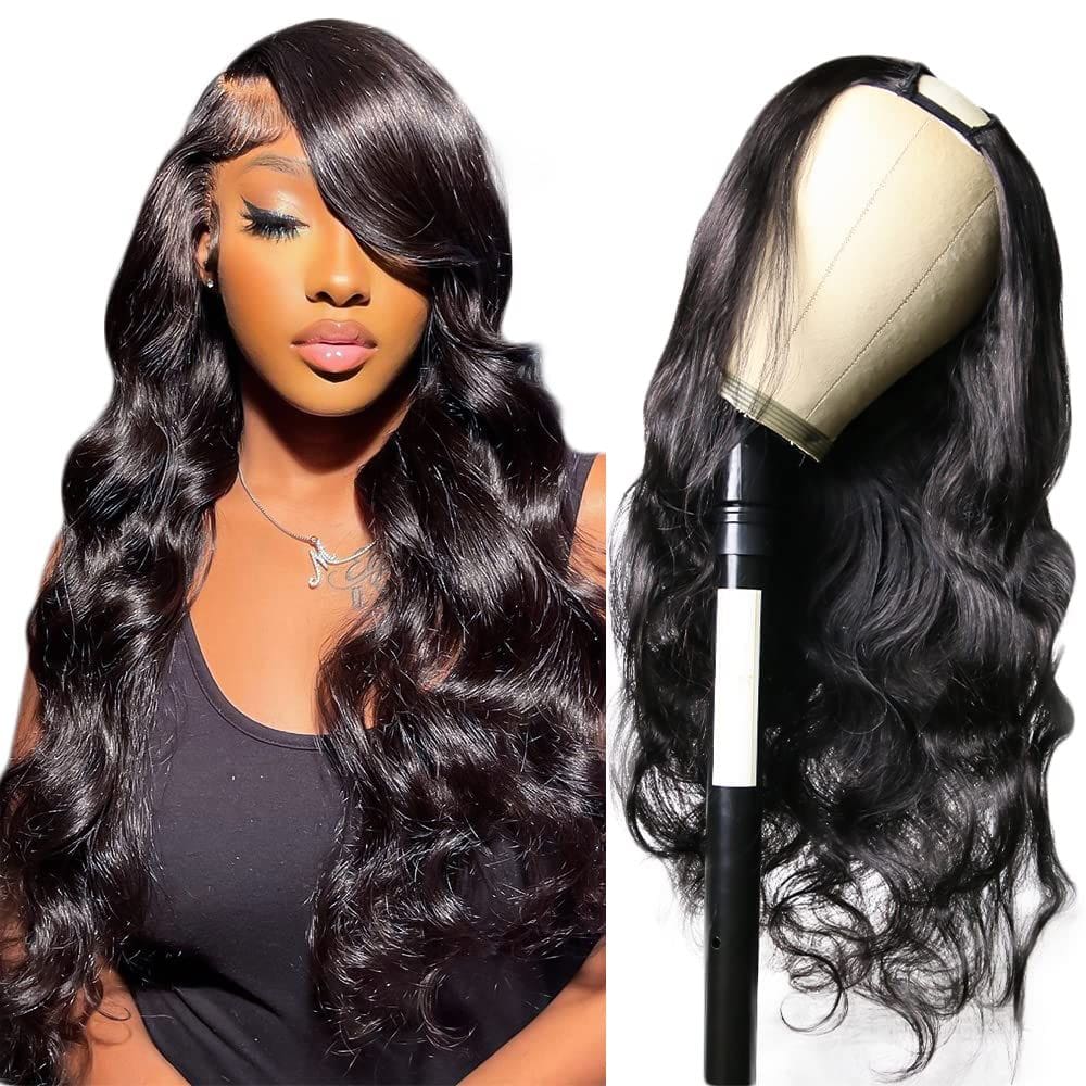 Peruca de cabelo humano em U Part Glowig Body Wave 100% virgem brasileira