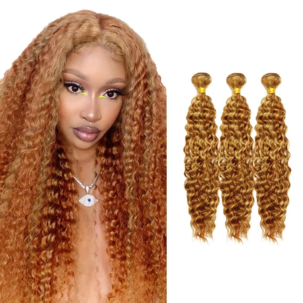 Pacotes de cabelo HuxoWax Deep Wave Brazilian Virgin 8A P27/30