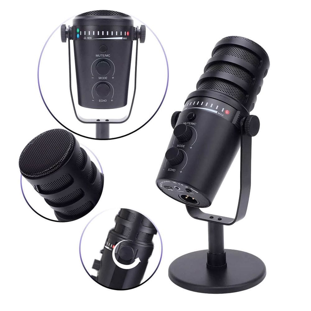 Microfone Condensador Profissional com Isolamento de Som Ideal para Gravações, Entrevistas, Podcasts, Reuniões e Apresentações Diversas