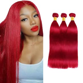 Pacotes de cabelo ZevPiul Burgundy Straight 8A Brazilian 300g