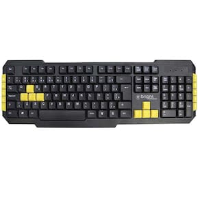 Teclado Gamer Usb Bright Multimidia Abnt 2 Yellow Luxx