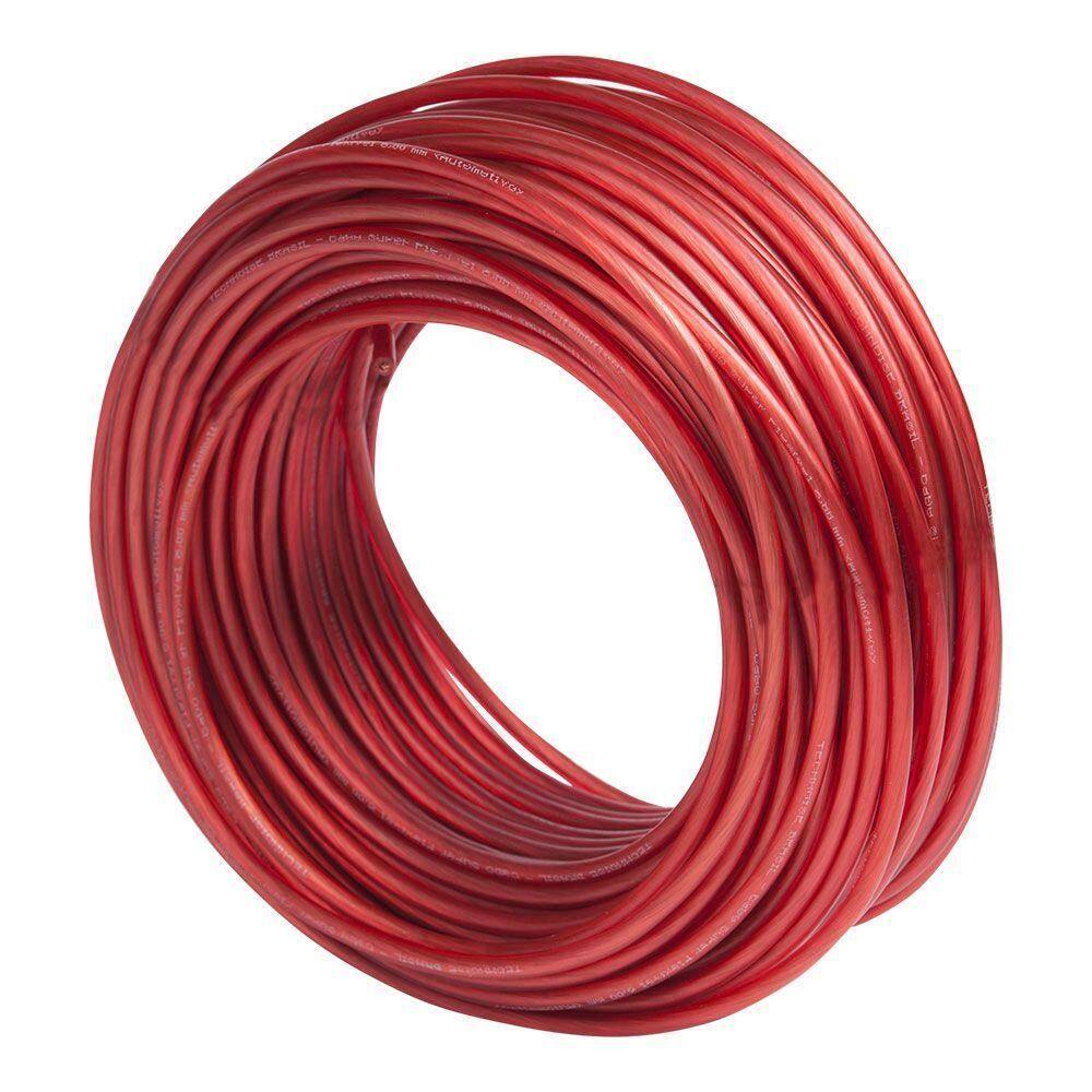 Cabo De Potencia Technoise 100% Cobre Vermelho 9 Mm Rolo 50