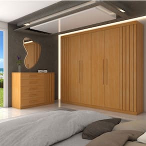 Guarda-Roupa Casal Astoria 7 Portas 8 Gavetas Cinamomo - Panorama Móveis