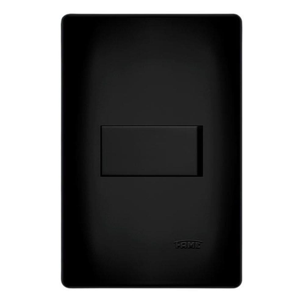 Interruptor Parelelo 16A Fame Placa 4X2 Habitat Black Preto