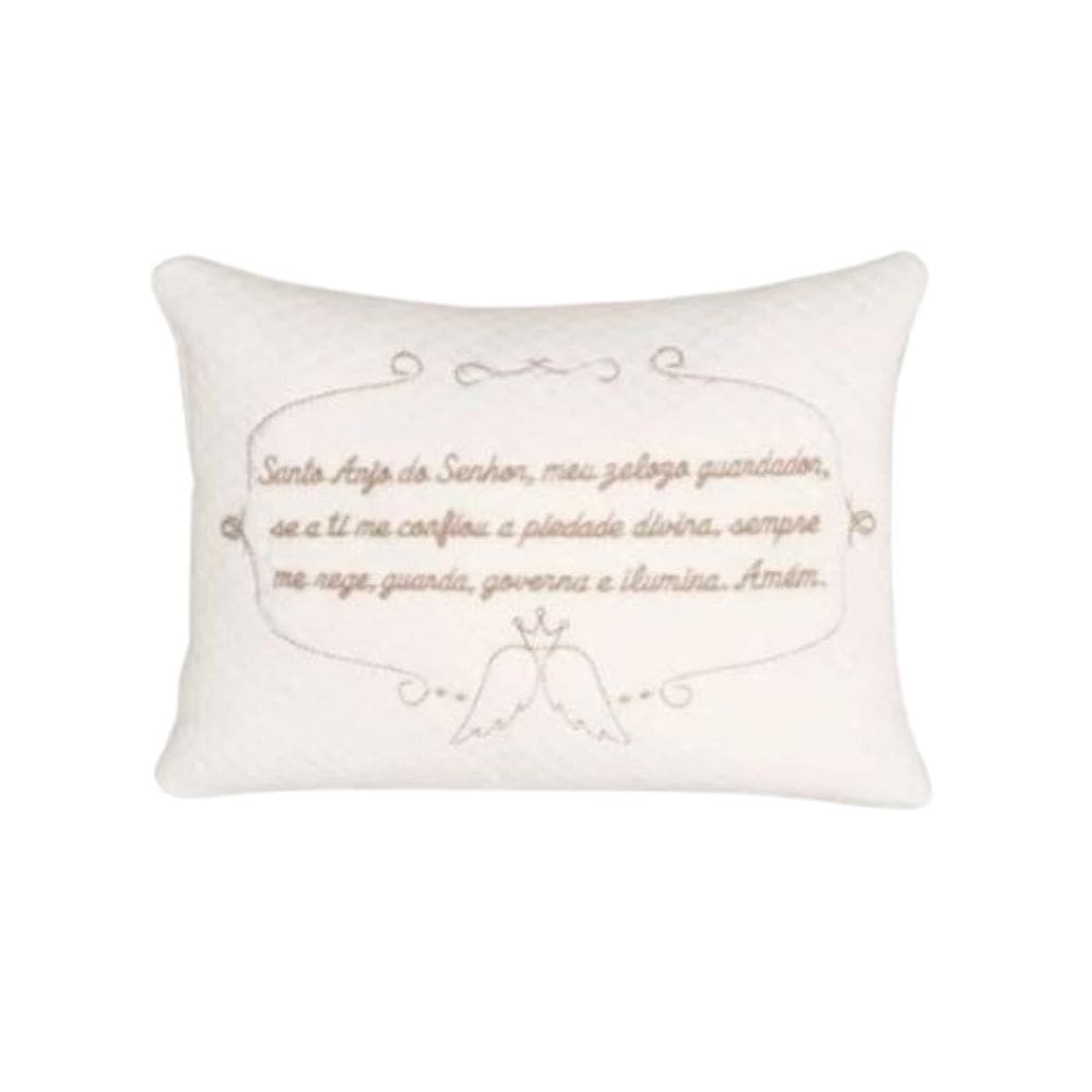 Almofada Bebê Oração Santo Anjo Branco - Hug