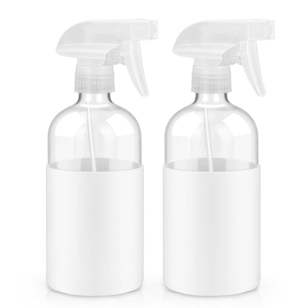 Frascos de spray de vidro Worldgsb, pacote com 2, 500 mL com capa de silicone