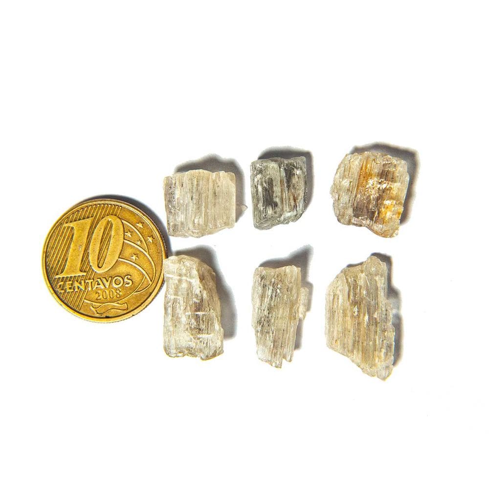 10 Escapolita Bicolor Marialita Pedra Natural 4 a 6ct