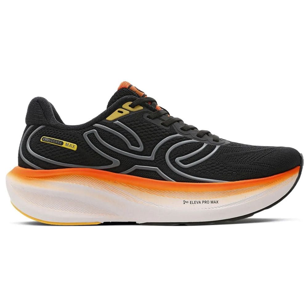 Tênis Olympikus Corre Max Preto Laranja-Masculino