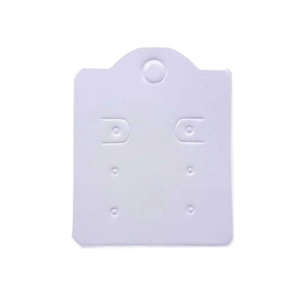 Kit 1.000 Peças Tag Cartela Para Brinco 6 Furos - Branco