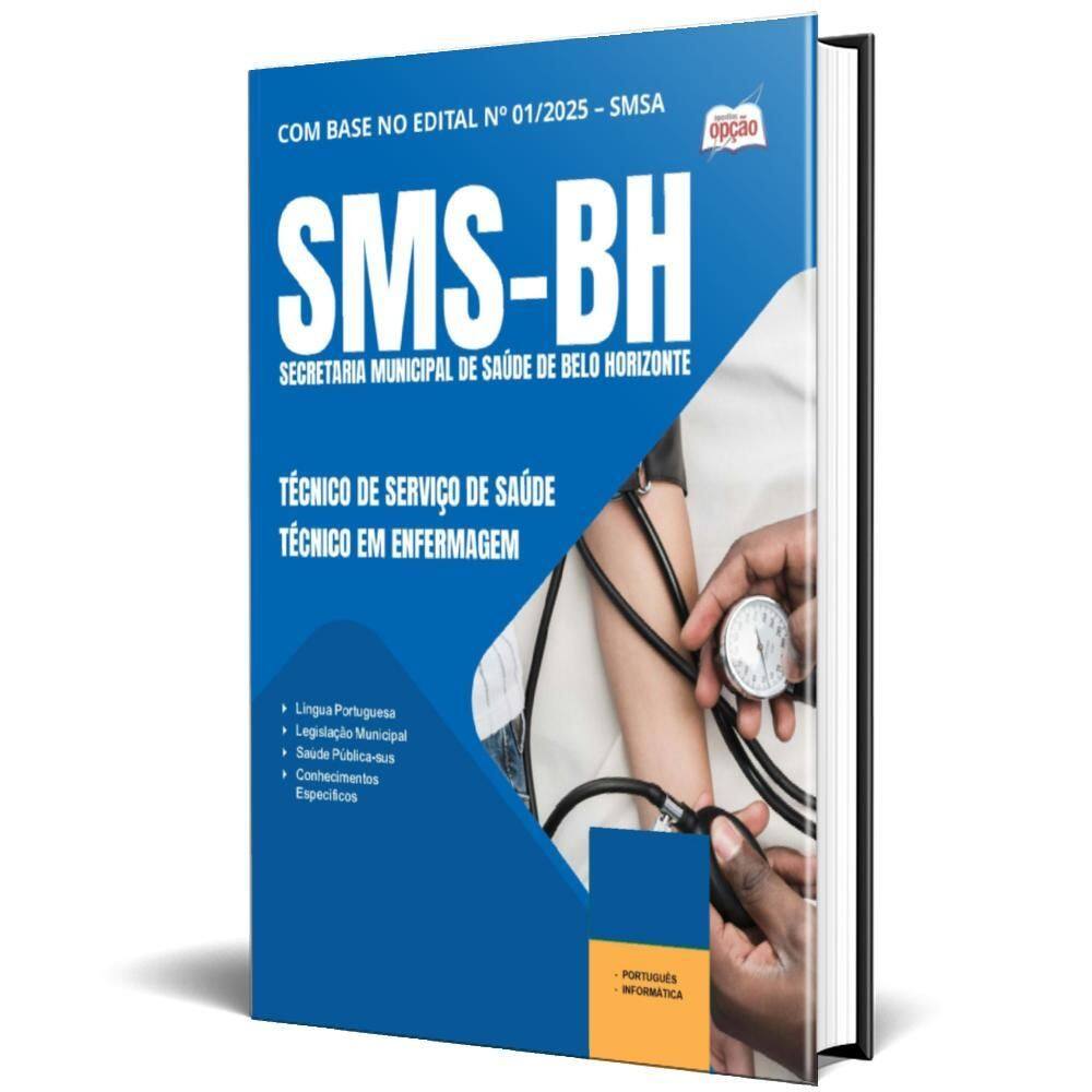 Apostila Sms Bh 2025 Técnico Serviço Saúde Técnico Em
