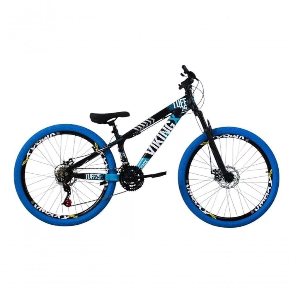 Bicicleta Aro 26 Vikingx Tuff 25/30 Do Grau Vmaxx Pneu Azul