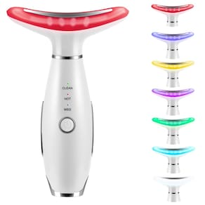 Massageador facial XMXW 7 cores True Beauty Glow com luz vermelha