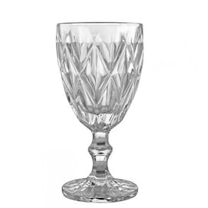 Taça Para Agua Vidro Diamond Clear Vitral Verre - Mimo 3 Unidades