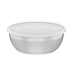Pote Tramontina Freezinox Redondo Em Aço Inox Com Tampa Plástica 25 Cm 4,2 L