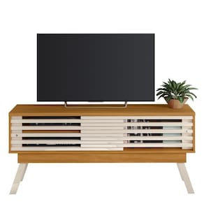 Rack Bancada De 65 Pol 150cm Keli Z10 Off/cinamomo - Mpozenato