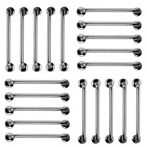 Barra de Apoio Aço Inox 40cm Kit 20 Unidades Banheiro Box Idoso Acessibilidade Deficiente Segurança Corrimao Escada Suporte Resistente