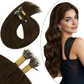 Extensões de cabelo Nano Ugeat Chocolate Brown 45cm 50g