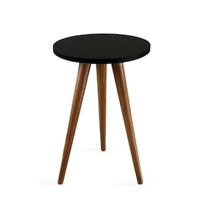 Mesa Lateral De Canto Tripé 60x35cm Preto
