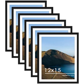 Conjunto de 6 porta-retratos PEALSN pretos 30x38cm para parede