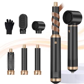 Escova de secador de cabelo 5 em 1 de íon negativo Air Styler Curling Iron