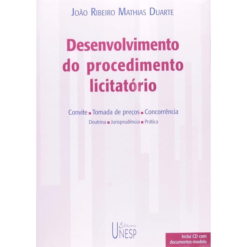 Desenvolvimento do procedimento licitatório (com CD)