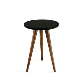 Mesa Lateral De Canto Tripé 50x35cm Preto