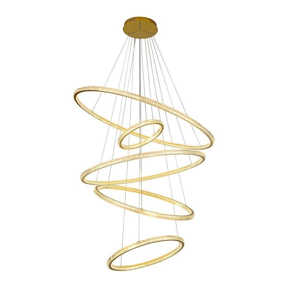 Lustre Pendente Skylight Saturno 3357 Dourado Led Bivolt Dourado