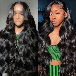 Peruca UANDM de 30 polegadas Body Wave HD com fecho de renda 180% de densidade