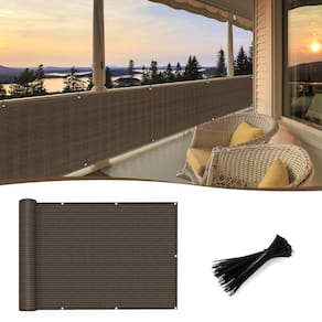 Tela de privacidade para varanda SUNNY GUARD Brown 0,76x7,3m 91% Sombra