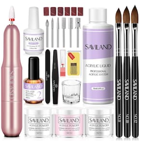 Kit de unhas de acrílico SAVILAND Essentials com furadeira para iniciantes