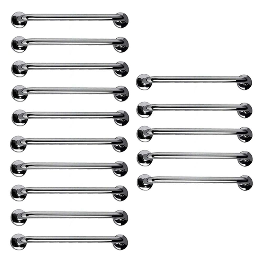 Barra de Apoio Aço Inox 40cm Kit 15 Unidades Idoso Cadeirante Banheiro Box Suporte Deficiente Acessibilidade Suporte
