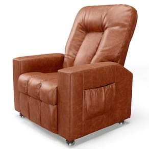 Poltrona Do Papai Reclinável Para Cinema Praddo Fh9 Pu Camel - Mpozenato