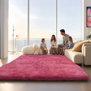 Tapete Area junhejiamei Shaggy Hot Pink 120 cm x 180 cm