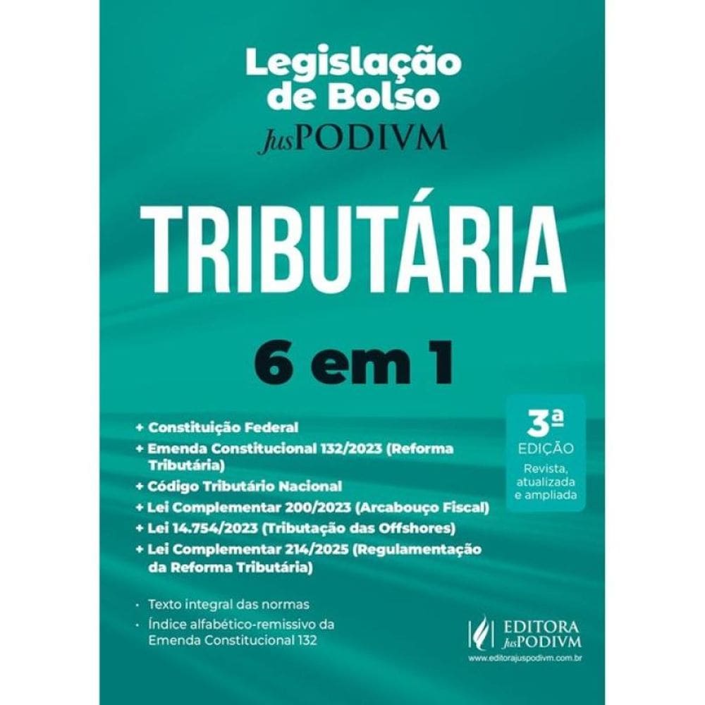 Legislação De Bolso Tributária 6 Em 1 - 2025
