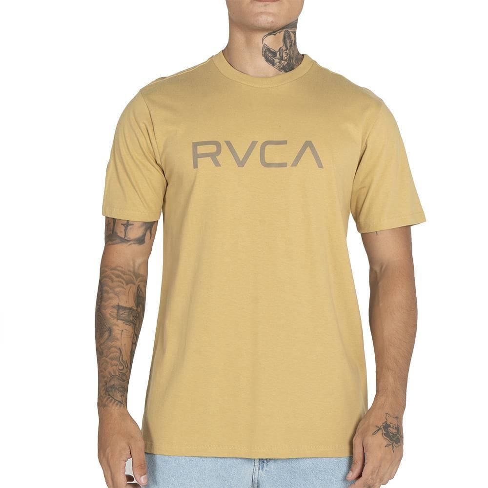 Camiseta RVCA Big RVCA WT25 Masculina Mostarda