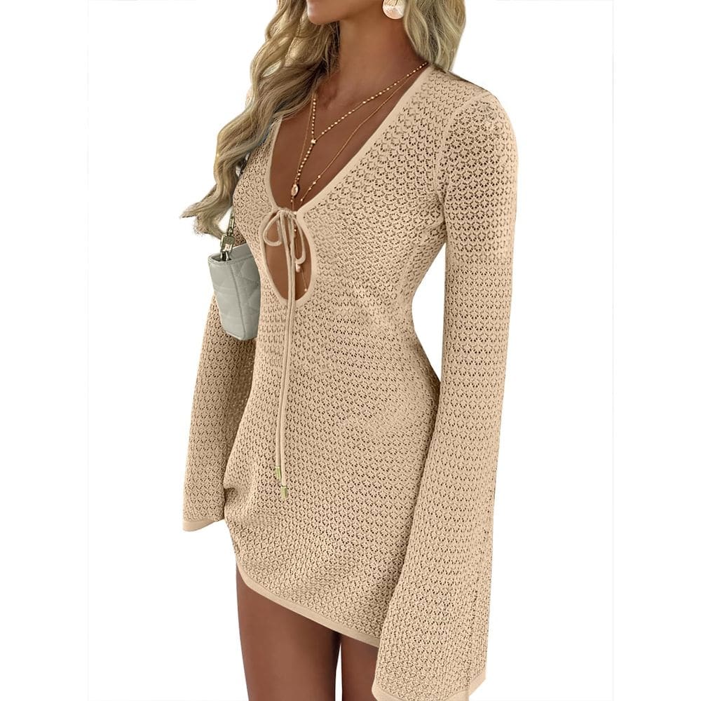 Swimsuit Cover Up ANRABESS Crochet Swimwear Beach Dress Women