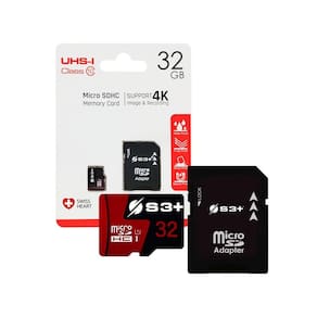 Cartão Memória Micro Sd S3+ 32Gb, Classe 10, C/Adaptador