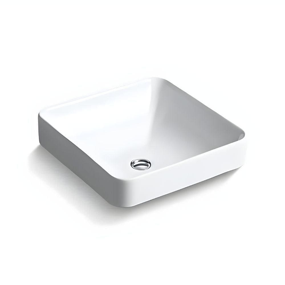 Cuba Para Banheiro De Encaixe Kohler Vox Quadrada 42x42cm Branca