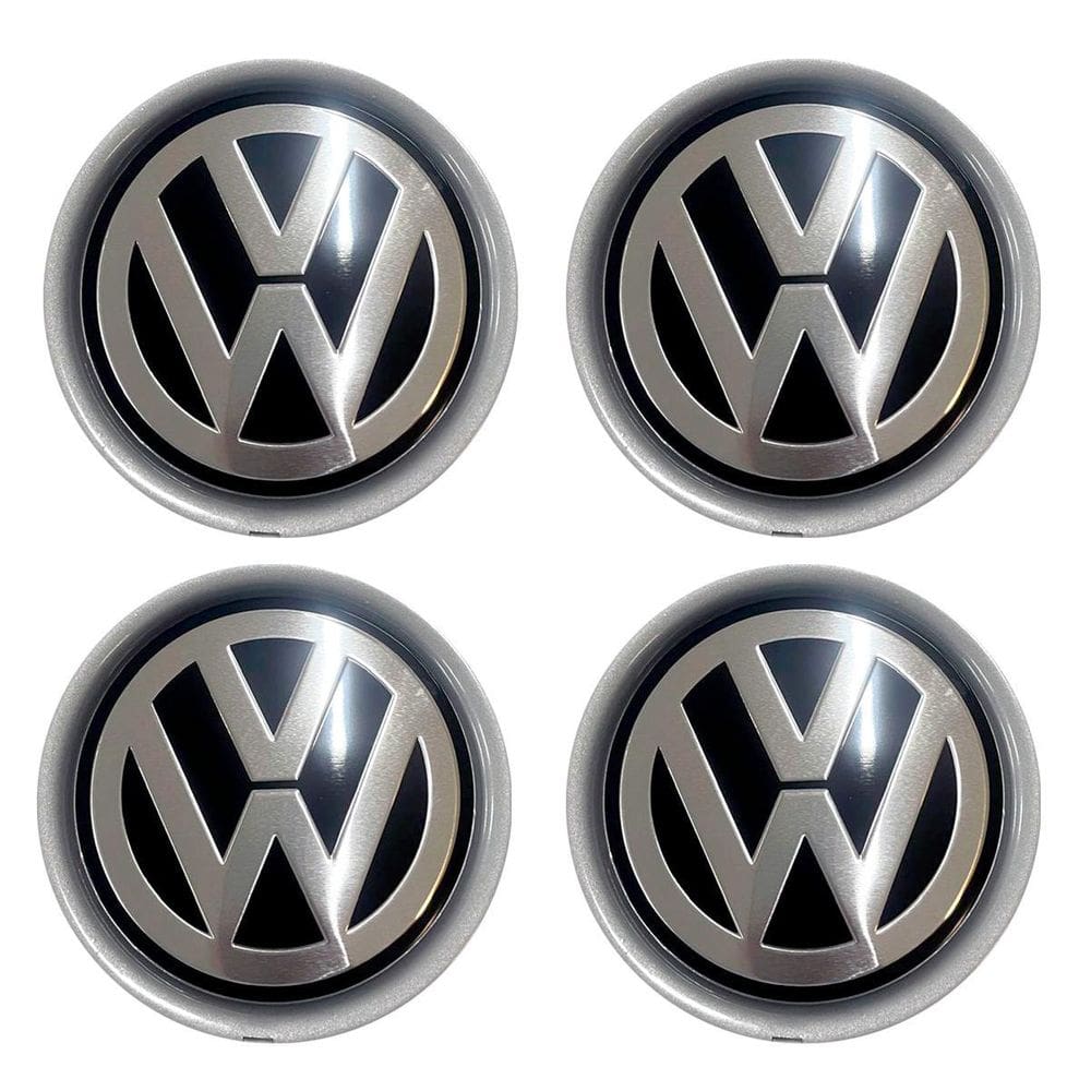 4X Calota Centro Roda Modelo Audi A3 Aro 15 Emblema Volks