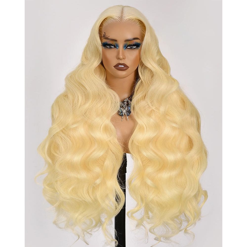 Peruca frontal de renda SOROPO 30cm 613 Cabelo humano loiro 200% de densidade