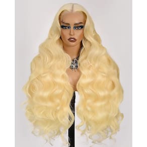 Peruca frontal de renda SOROPO 30cm 613 Cabelo humano loiro 200% de densidade