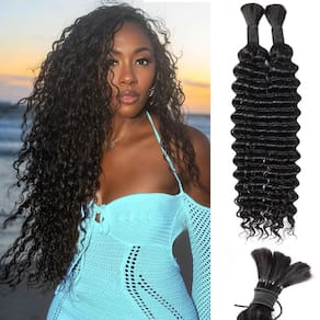 Trança de cabelo SOYI HAIR Deep Water Wave 100g 40cm Natural