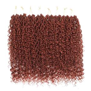 Extensões de cabelo SAMBRAID Curly Boho Braids Faux Locs 18cm
