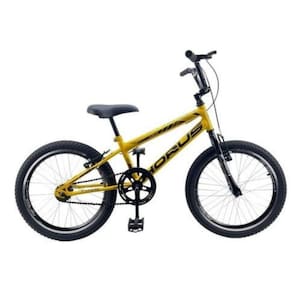 Bicicleta Infantil Aro 20 Bmx Cross Freestyle Pro Horus - Route Bike Amarelo