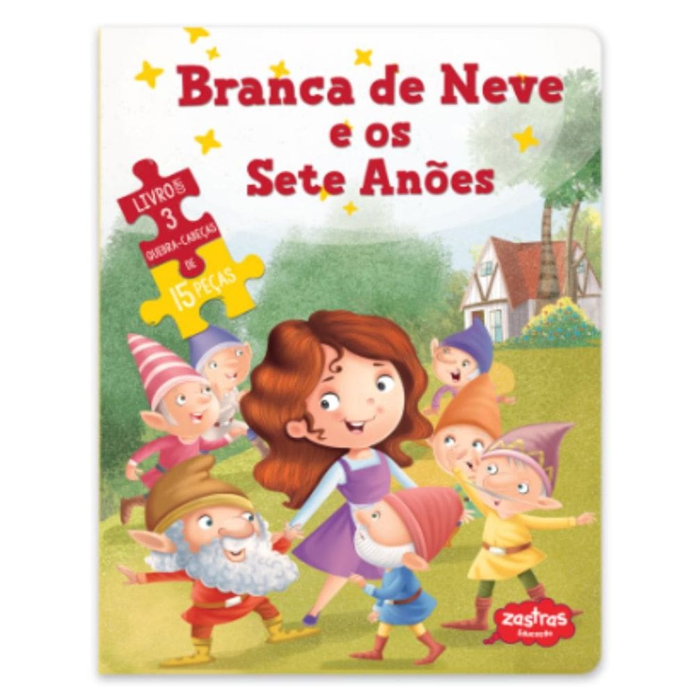 A Branca de Neve e os Sete Anões | Contos Clássicos Zastras | Livro com Quebra-Cabeça