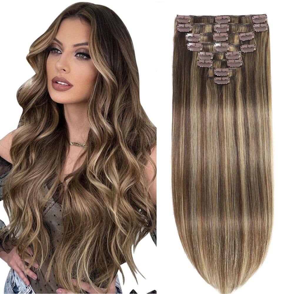 Extensões de cabelo FIPOHIRA Balayage Chocolate Brown to Caramel Blonde