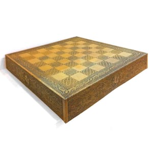 Tabuleiro Xadrez Lewis Celta Viking - Fibra Vidro 45x45cm